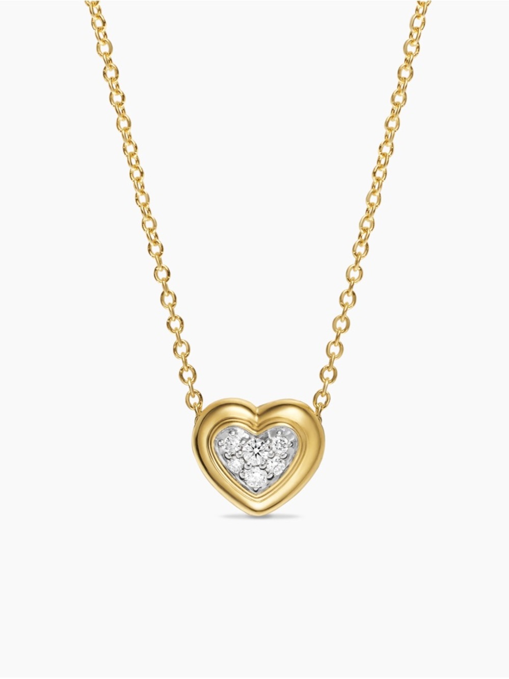 PUFFY HEART PENDANT NECKLACE